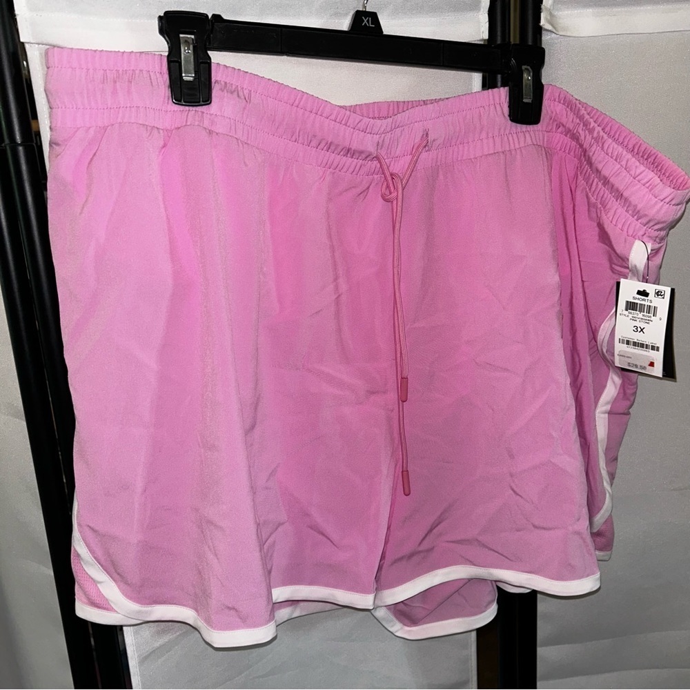 Ideology Women's Drawstring Running Shorts Pink 3X